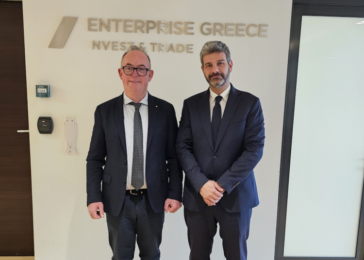 Με τον διευθύνοντα σύμβουλο της Enterprise Greece Μαρ. Γιαννόπουλο ο πρόεδρος του Επιμελητηρίου Λάρισας Χρ. Γιακουβής